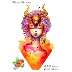 Tatuaje temporare pentru corp HB604 zodia Taur